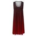 thumbnail image 4 of RKSTN Robes d'Été pour Femmes 2023 Mode Couleur Dégradée Sans Manches Longueur Genou Jupes Col Rond Imprimé Robe Décontractée Ample, 4 of 5