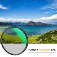 thumbnail image 2 of K&F CONCEPT 58mm CPL Filter True Color Circular Polarizers Filter with 28 Multi-Layer Coatings for Camera Lens Nano-Xcel Series, 2 of 7