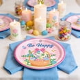 thumbnail image 2 of Yhmxh Easter Bunny Happy Easter Rabbits Party Plates Supplies, Easter Party Tableware Decorations Disposable Paper Plates Dessert Plate Napkins Cups for Spring Birthday Baby Shower, 2 of 6