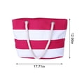 thumbnail image 3 of RXIRUCGD Sac de Plage Estival Tropical à Rayures pour Femmes, Sacs Fourre-Tout Réutilisables, Sac d'Épicerie à Bandoulière avec Poche à Fermeture Éclair, 3 of 7