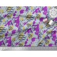 thumbnail image 3 of Soimoi Purple Cotton Voile Fabric Leopard & Wild Animal Skin Printed Fabric 1 Yard 56 Inch Wide, 3 of 3