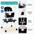 thumbnail image 3 of Pemberly Row 8 in 1 Baby High Chair Convertible Dining Booster Seat Black, 3 of 8