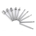 thumbnail image 1 of 10pcs High Speed Steel Burrs Rotary Files Woodworking Carving Tool Set 1/8inch Shank, 1 of 2