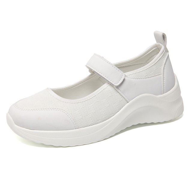 Chaussure de Cheville à Enfiler pour Femmes Épaisse Plateforme Baskets Tricotée Supérieure