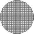 thumbnail image 1 of Ahgly Company Tapis de Zone Rond d'Intérieur Lavable à la Machine, Style Transitionnel, Gris Argenté, 8 Pieds Rond, 1 of 7