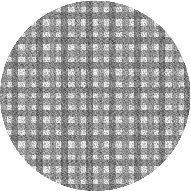 Ahgly Company Tapis de Zone Rond d'Intérieur Lavable à la Machine, Style Transitionnel, Gris Argenté, 8 Pieds Rond