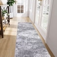 thumbnail image 2 of BERTHMEER 2'x6' Runner Rugs Abstract for Kitchen Hallway Entrance Entryway Dorm Bedroom Modern Contemporary Non Slip Runner Rugs, Gray, 2 of 6