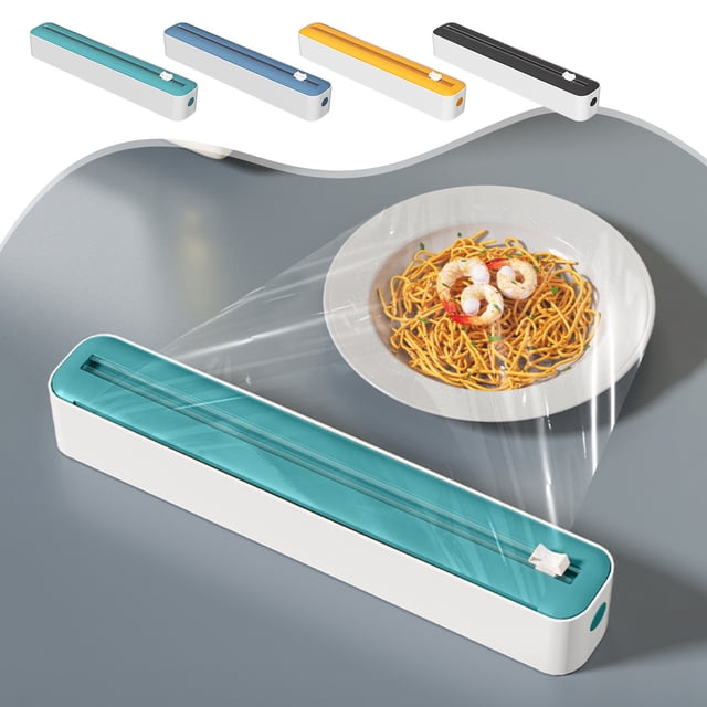 Cling Film Cutter under $5! CQCYD Cling Film Cutter, Magnetic Wall Mounted Wrap Dispenser, Two-Way Sliding Knife Box for Kitchen, Baking Organizer