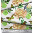 thumbnail image 3 of Soimoi Orange Cotton Poplin Fabric Hummingbird,Insect & Floral Fabric Prints by Yard 42 Inch Wide, 3 of 3