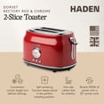 thumbnail image 2 of Haden Dorset 2 Slice Wide Slot Stainless Steel Toaster, Rectory Red, 2 of 9