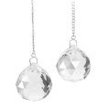 thumbnail image 1 of 2pcs  Ball Prism Pendant Suncatcher Window Suncatcher Rainow Maker Ornament With Chain For Easy Hanging, 1 of 8
