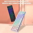 thumbnail image 2 of Motospeed CK67 67 Keys Wired Mechanical Keyboard RGB Light Effect ABS Keycap Kailh Red Switches Detachable Data Cable White, 2 of 8
