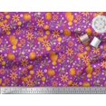 thumbnail image 3 of Soimoi Modal Satin Fabric Leaves,Floral & Pumpkin Vegetable Print Fabric by Yard 42 Inch Wide, 3 of 3