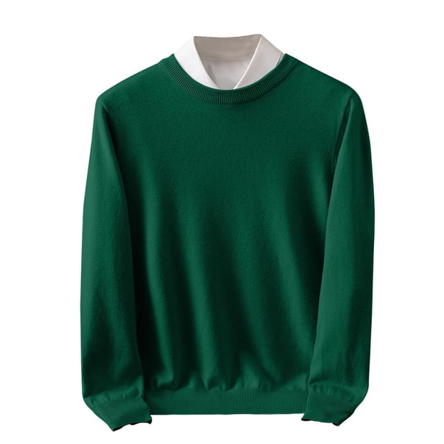 cfhntfmh Sweaters for Men Soft Crewneck Basic Thermal Shirts Comfy Long Sleeve Knitted Pullover Sweaters Fall Winter Loungewear