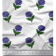thumbnail image 1 of Soimoi Modal Satin Fabric Leaves & Floral Block Printed Craft Fabric by The Yard 42 Inch Wide, 1 of 3