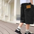 thumbnail image 4 of MIASHUI Shorts Décontractés pour Garçons, Bas de Course Sport d'Extérieur pour Enfants, Été Mode Urbaine, Noir, 6-7 Ans, 4 of 6