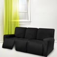 thumbnail image 4 of Housses Extensibles pour Fauteuil Inclinable Lavables, Douces, pour Coussins, Canapé, Animaux de Compagnie, Noir, 4 of 8