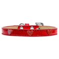 thumbnail image 1 of Red Glitter Heart Widget Dog Collar Red Ice Cream Size 20, 1 of 2