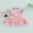 thumbnail image 2 of Petites Filles Doux Style Robe Maille Épissure Princesse Jupe, 2 of 9