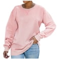 thumbnail image 1 of T-shirt Ample pour Femmes à Manches Longues, Blouse à Col Rond, Hauts Décontractés, Chandail, 1 of 1