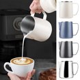 thumbnail image 2 of Lubelski Pichet de Cuisson à la Vapeur pour Café 450 ml, Qualité Alimentaire, Poignée Ergonomique, Pichet pour Faire Mousser le Lait, Acier Inoxydable, Bec en V, Pichet à Lait, Tasse, Accessoires pour Machine à Espresso, 2 of 7