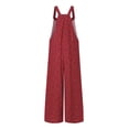 thumbnail image 3 of Gupgi Women Loose Style Overalls, Sleeveless Square Collar One-piece, 3 of 7