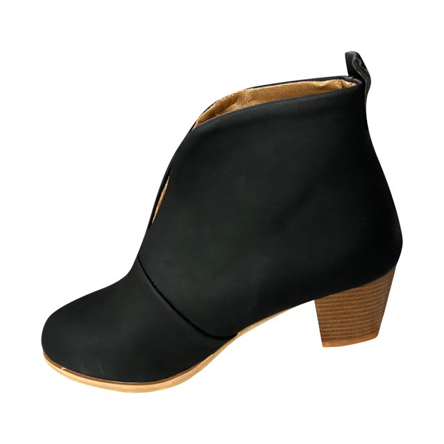 XZNGL Chaussures pour Femmes Chaussures Femmes Chaussures Décontractées Mode Femmes Bout Rond Cuir Style Britannique Chaussures Décontractées Confortables Chaussures à Talons Hauts