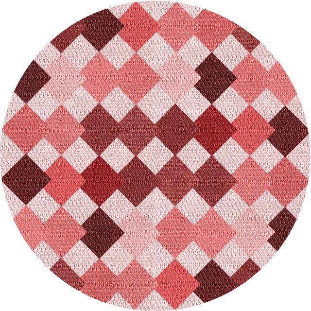 Ahgly Company Tapis d'Intérieur Ronds Transitionnels Pastel Rose Lavables à la Machine, 6 Pieds Rond