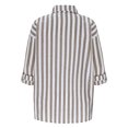 thumbnail image 4 of TIMIFIS Women's Striped Button Up Shirts Fall Casual V Neck Shirt with Cufflink and Adjustable Sleeve Tops, 4 of 8