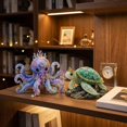 thumbnail image 3 of DIY Marine Animal Bead Craft Kit – Turtle Octopus Dragon Phoenix Angelfish 3D Model, No Glue Family Activity, Compact Desk Decor, 3 of 8