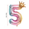 thumbnail image 4 of Party Balloon with Gradient Color Birthday Party gradient balloon; number gradient Decor Aluminum Foil Balloon 32 Inch, Number 5, 4 of 8