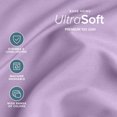 thumbnail image 3 of Bare Home Premium 1800 Collection Ensemble de Draps 3 Pcs, Très Grand Simple, Lavande, 3 of 10