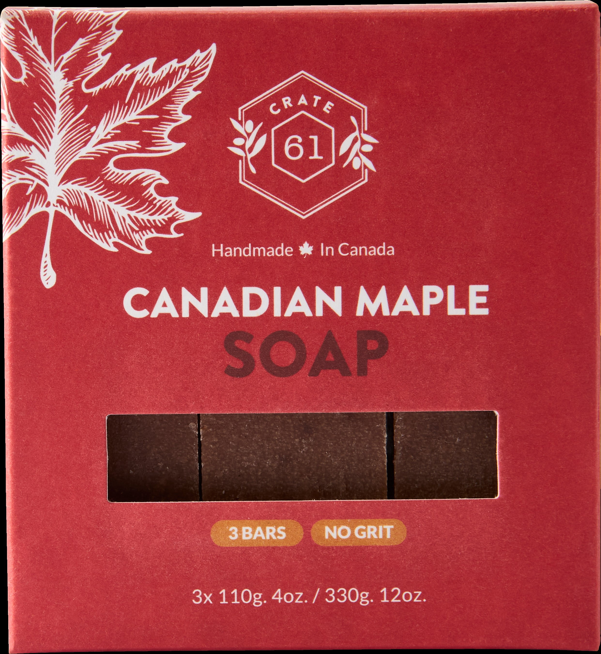 Crate 61 Canadian Maple Bar Soap, 3x110g 4oz. / 330g 12oz.