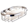thumbnail image 1 of relayinert Wall Mounted Bathroom Shower Aluminium Brass Shelf Plate Stainless Holder Soap Storage Rack Box Container Basket Two round soap net, 1 of 4