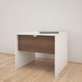 thumbnail image 4 of Nexera Celebri-T 1-Drawer Night Stand, White and Walnut, 4 of 5