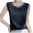 thumbnail image 1 of Timegard Camisoles pour Femmes Mode Tendance Col Rond Sans Manches Chandails Décontractés Hauts de Couleur Unie, 1 of 3