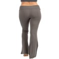 thumbnail image 4 of CHUANK Pantalon de Yoga Évasé pour Femmes et Grande Taille en Coton Extensible à Taille Haute Rabattable, Coupe Bootcut pour l'Entraînement, 4 of 4
