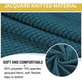 thumbnail image 4 of Extensible Round Pouf Cover Jacquard Footstool Protector, 4 of 5