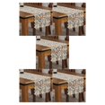 thumbnail image 2 of relayinert Comfortable Crochet Lace Table Runner For Easy Care Wedding Easy Wash Fitting light coffee 40*120cm 5Set, 2 of 6