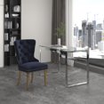thumbnail image 4 of Contemporary Glass & Stainless Steel Desk in Silver, 4 of 7