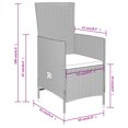 thumbnail image 4 of vidaXL 5 Piece Garden Dining Set with Cushions Beige, 4 of 5