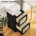 thumbnail image 4 of HOMCOM 2 Drawer File Cabinet Lockable Filing Cabinet for A4 Letter Black, 4 of 10