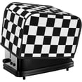 thumbnail image 1 of Toaster Cover 2 Slice Black and White Checkered Dustproof Bread Maker Cover Fingerprint Bakeware Protection Wide Slot Toaster Bag Reusable Kitchen Small Appliance Cover TC278, 1 of 6