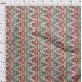 thumbnail image 3 of oneOone Cotton Silk Fabric Chevron Kasuri Printed Craft Fabric BTY 42 Inch Wide, 3 of 4