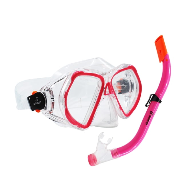 SCAUP Ensemble de Plongée en Apnée pour Enfants - Masque de Plongée Récréatif et Trousse de Tuba à Sommet Sec, pour Jeunes