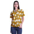 thumbnail image 1 of Moomaya Chemise à Manches Mi-Longues Imprimée pour Femmes, Col Boutonné, Haut Décontracté, 1 of 5