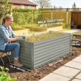 thumbnail image 3 of Outsunny Galvanized Raised Garden Bed, 5' x 3' x 2' Planter Box Light Grey, 3 of 10