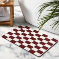 thumbnail image 2 of High-Quality Long Bath Mat: Checkered, Non-Slip Bathroom Runner Rug. Soft, Absorbent Microfiber, Machine Washable Mats for Bathtub Showers, 20x32in, 2 of 5