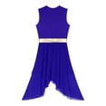 thumbnail image 4 of iiniim Robe de Danse Lyrique Brillante pour Femmes, Robe de Performance de Danse Ballet Moderne Contemporaine Bleu Royal m, 4 of 5