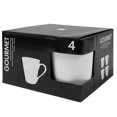 thumbnail image 2 of Safdie & Co. Gourmet Porcelain Bullet Mugs 370ML 4PC Set Super White, 2 of 3